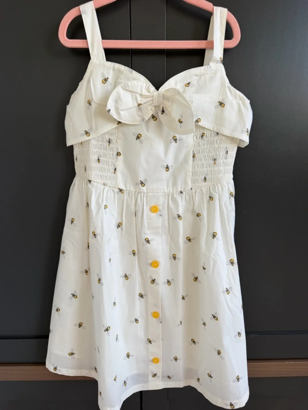 American Girl | Blaire Wilson Garden Bee Cotton Sundress with Buttons & Bow | 8